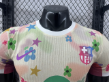 25 /26 BAR Light Yellow Special Edition Player Version Soccer Jersey(绿色大胸花）