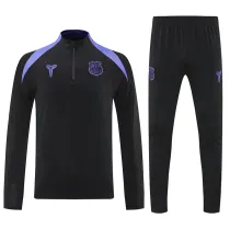 25/26 BAR Black  Half Pull Tracksuit  (半拉链)