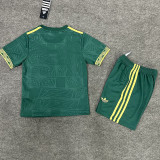 25/26  Mexico Green Gold Cup Kids Soccer Jersey#胸前金标
