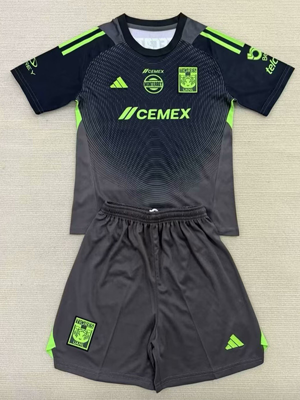 25/26 Tigres UANL Goalkeeper Black Kids Soccer Jersey