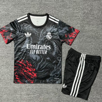 25/26 RMA Dragon Head Diagram Black  Kids Soccer Jersey