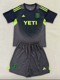 25/26 Austin FC Goalkeeper Black Kids Soccer Jersey