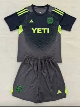 25/26 Austin FC Goalkeeper Black Kids Soccer Jersey