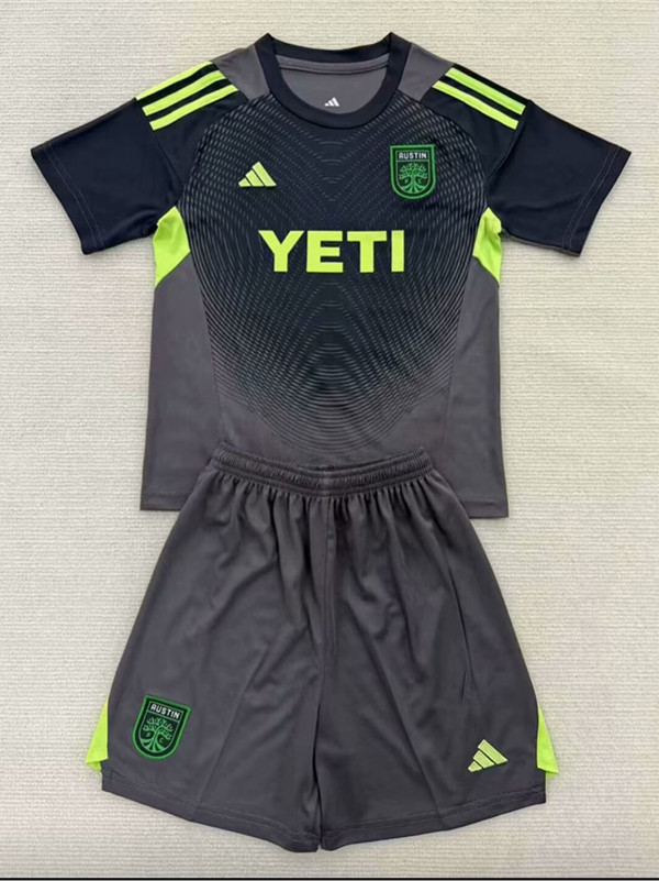 25/26 Austin FC Goalkeeper Black Kids Soccer Jersey