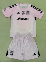 25/26 Tigres UANL Goalkeeper  Pink Kids Soccer Jersey