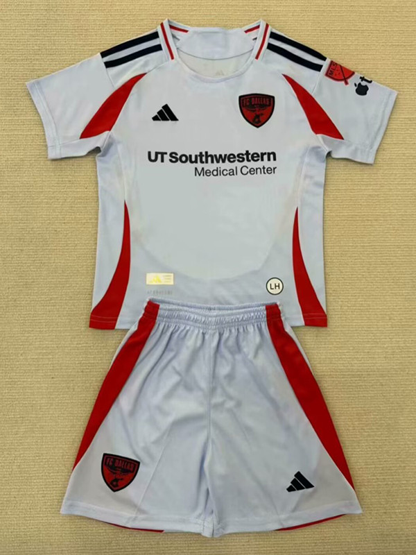 25/26  Dallas Away Kids  Soccer Jersey(带章）