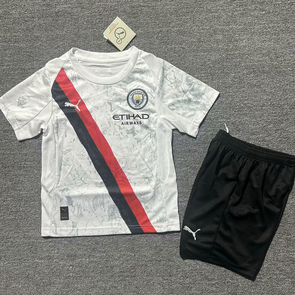 25/26 Man City Away Kids Soccer Jersey