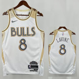 24/25  BULLS LAVINE #8 White City Edition Top Quality Hot Pressing NBA Jersey