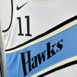 24/25 Hawks YOUNG #11 White Blue City Edition Top Quality Hot Pressing NBA Jersey
