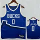 24/25  BUCKS LILLARD # 0 Blue City Edition Top Quality Hot Pressing NBA Jersey