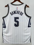 24/25  Magic BANCHEBO # 5 White City Edition Top Quality Hot Pressing NBA Jersey