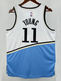 24/25 Hawks YOUNG #11 White Blue City Edition Top Quality Hot Pressing NBA Jersey