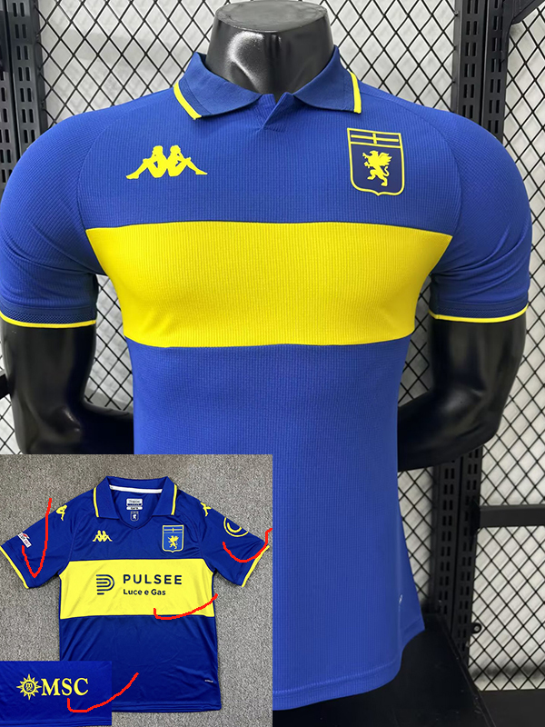 24/25 Genoa Third  Player Version Soccer Jersey(胸前广告、背下广告、左右广告）