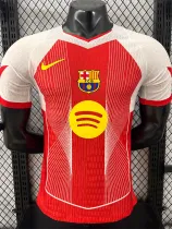 25 /26 BAR Red  Special Edition  Player Version Soccer Jersey(大胸黄花）