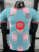 25 /26 BAR Sky Blue  Special Edition  Player Version Soccer Jersey(大胸红花）