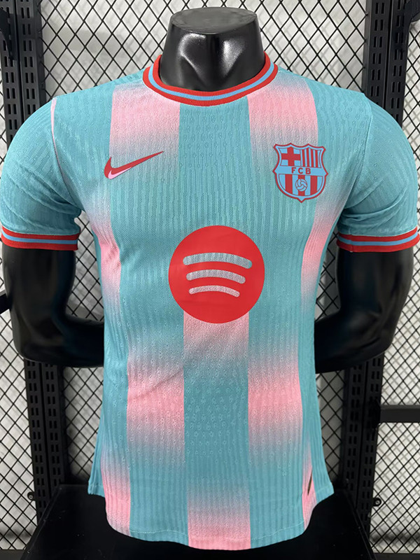25 /26 BAR Sky Blue  Special Edition  Player Version Soccer Jersey(大胸红花）