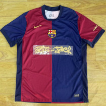 24/25 BAR Home Co branded advertisement Fαns Soccer Jersey(胸前新广告）