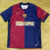 24/25 BAR Home Co branded advertisement Fαns Soccer Jersey(胸前新广告）