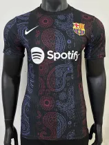 25/26 BAR Black Cashew flowers Special Edition  Player Version Soccer Jersey
