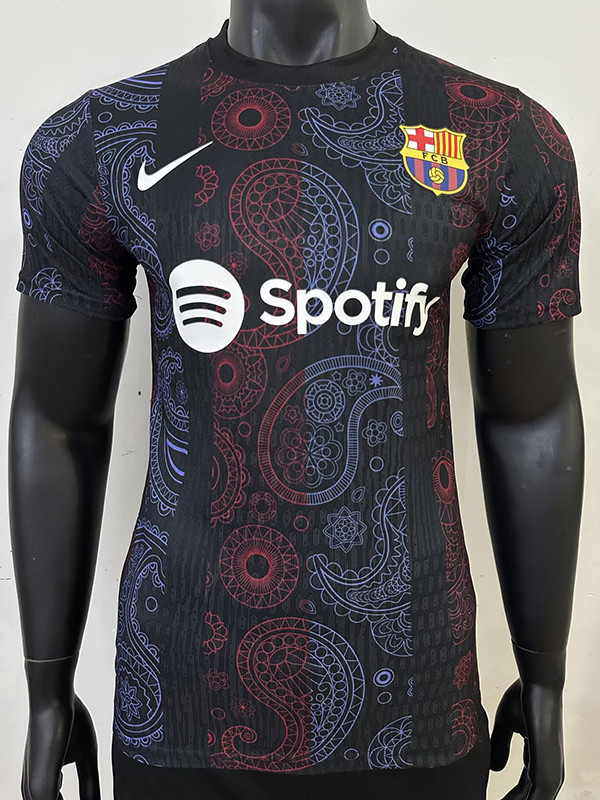 25/26 BAR Black Cashew flowers Special Edition  Player Version Soccer Jersey