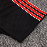 25/26 Man Utd Black Retro Training Short Suit #D2535