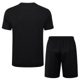 25/26 Man Utd Black Retro Training Short Suit #D2535