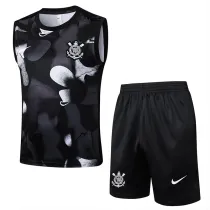 25/26 Corinthians Black Training Vest Suit #D2523