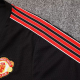 25/26 Man Utd Black Retro Training Short Suit #D2535