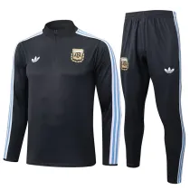 25/26 Argentina Dark Grey Half Pull Tracksuit #B2529 (半拉链)