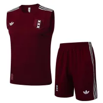 25/26  Ajax 125th Anniversary Edition Maroon Training Vest Suit #D2531