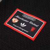 25/26 Man Utd Black Retro Training Short Suit #D2535