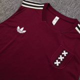 25/26  Ajax 125th Anniversary Edition Maroon Training Vest Suit #D2531