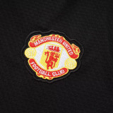 25/26 Man Utd Black Retro Training Short Suit #D2535