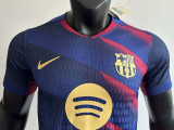 25/26 BAR Tricolor pattern Special Edition  Player Version Soccer Jersey(黄胸花)