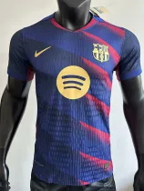 25/26 BAR Tricolor pattern Special Edition  Player Version Soccer Jersey(黄胸花)