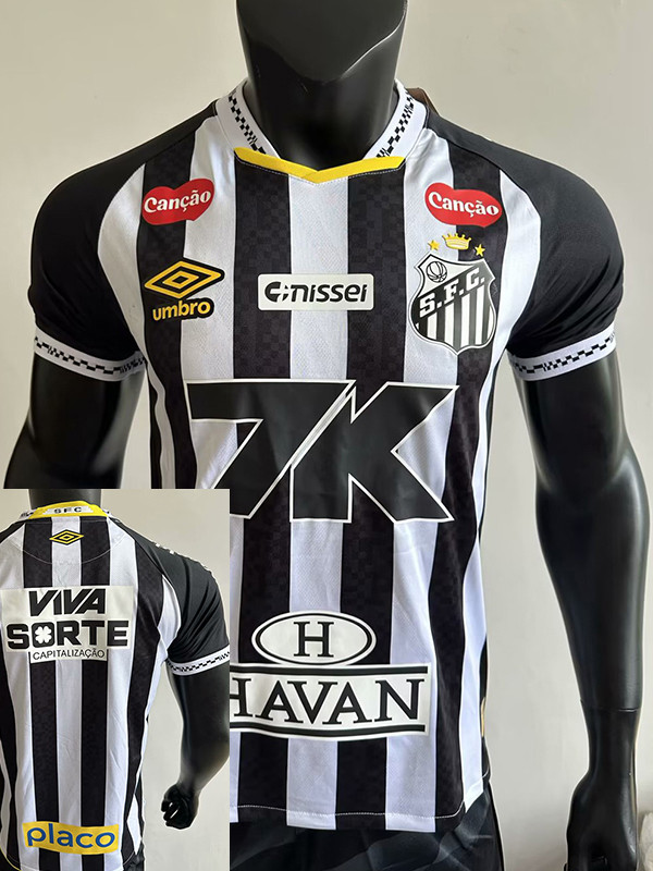 25/26 Santos FC Away Player Version Soccer Jersey(Print All Sponsor)(新全广告)