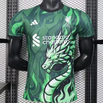 25/26  LIV Green Diagram  Player Version Soccer Jersey