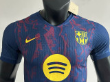 25/26 BAR  Special Edition Royal Blue Player Version Soccer Jersey(黄胸花）