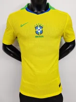 25/26 Brazil Home  Player Version Soccer Jersey（带星）