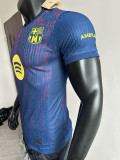 25/26 BAR  Special Edition Royal Blue Player Version Soccer Jersey(黄胸花）