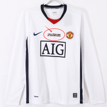 2008/2009 Man Utd Away Long Sleeve Retro Soccer Jersey (胸前字、长袖)