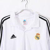 2002/2003 RMA Home  Long Sleeve  Retro Soccer Jersey 欧冠版