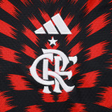 25/26 Flamengo Red Black Inkjet Training Short Suit #D2542