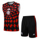 25/26 Flamengo Red Black Inkjet  Training vest Suit #D2539