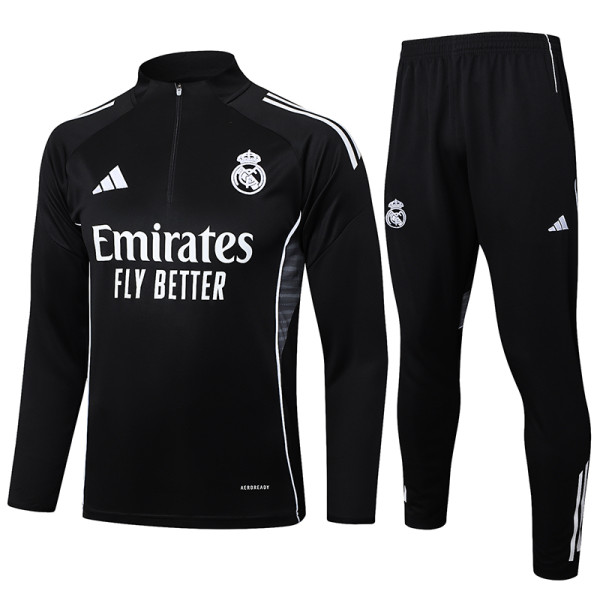 25/26  RMA Black Half Pull Tracksuit #B2501 (半拉链)