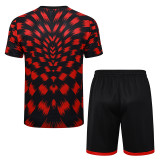 25/26 Flamengo Red Black Inkjet Training Short Suit #D2542