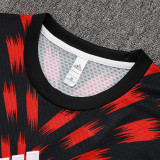 25/26 Flamengo Red Black Inkjet  Training vest Suit #D2539