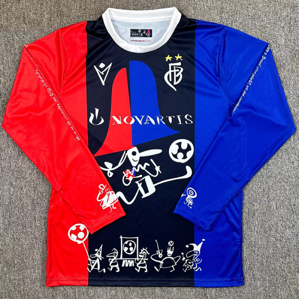 25/26 FC Basel  Home Long Sleeve  Fans Soccer Jersey