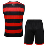 25/26 Flamengo Horizontal Stripe Inkjet Training vest Suit #D2543