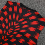 25/26 Flamengo Red Black Inkjet  Training vest Suit #D2539